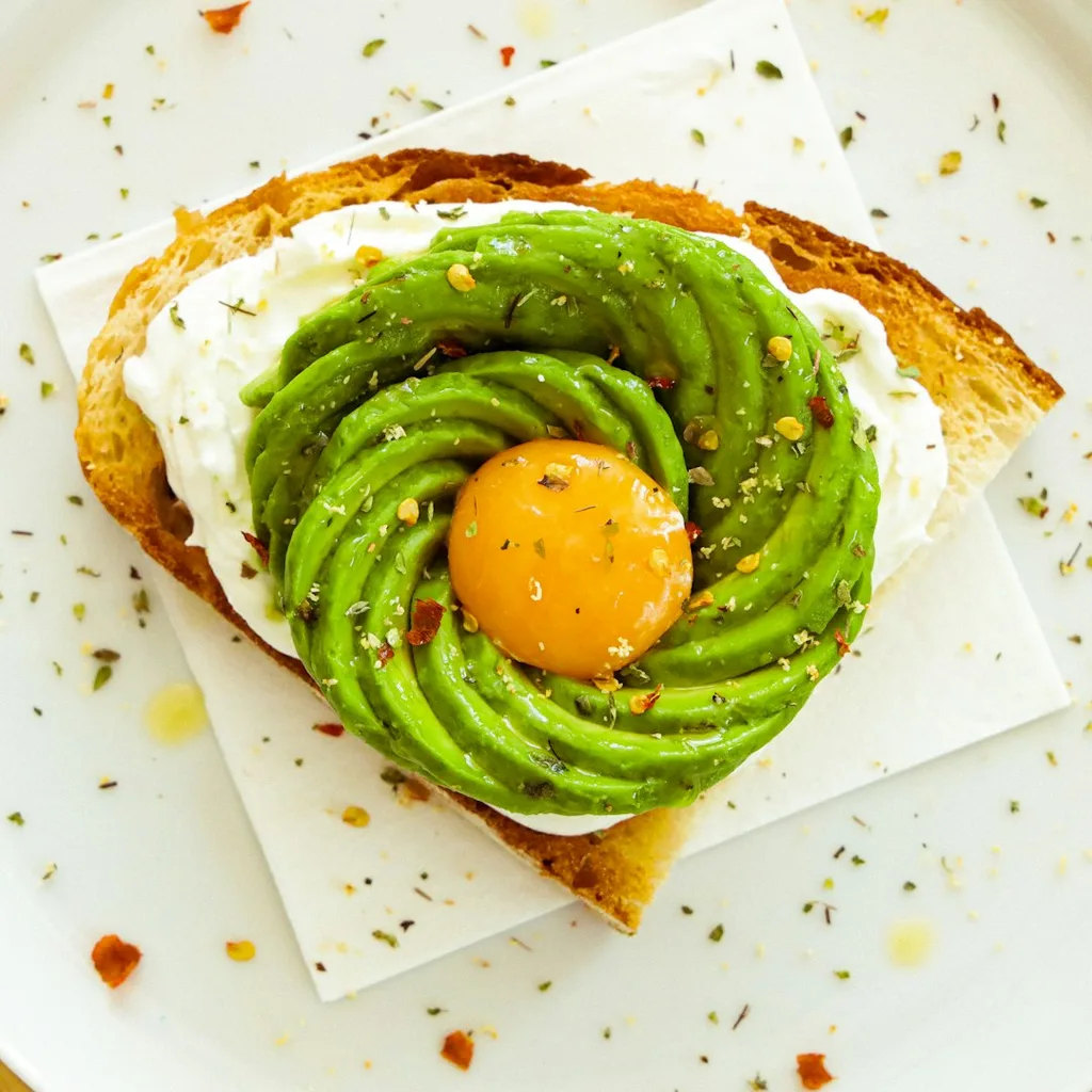 Avocado On Toast With Poached Eggs — plant-based or original dish photo