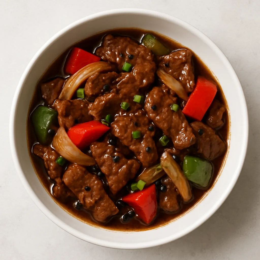 Beef In Black Bean Sauce — plant-based or original dish photo