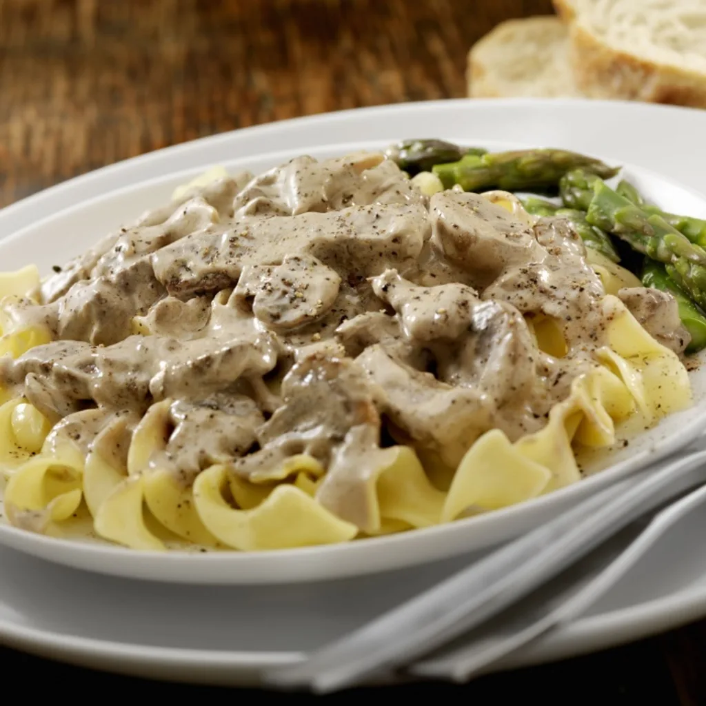 Beef Stroganoff — plant-based or original dish photo