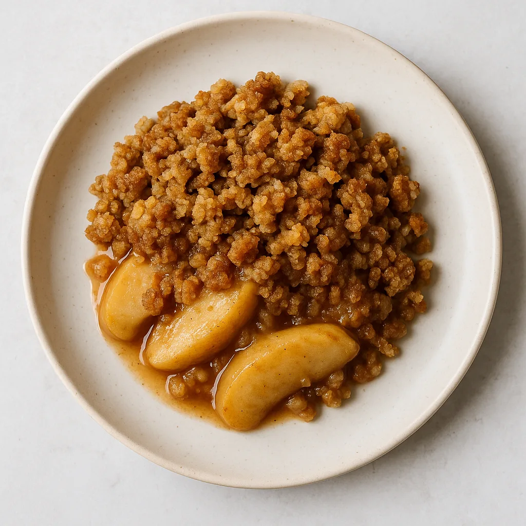 Vegan Butter Block Apple Crumble — plant-based or original dish photo