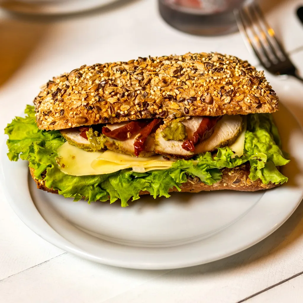 Cheese And Bacon Panini — plant-based or original dish photo