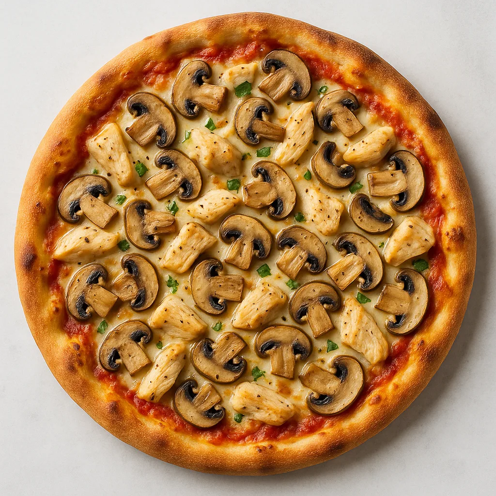 Chicken And Mushroom Pizza — plant-based or original dish photo