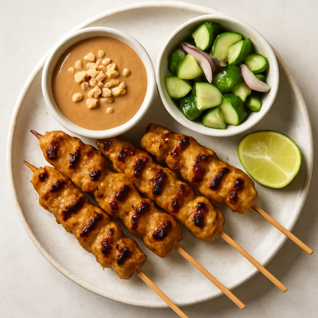Chicken Satay Skewers — plant-based or original dish photo