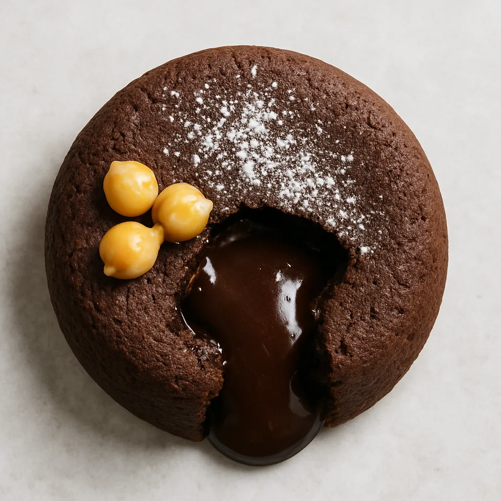 Chickpeas Chocolate Lava Cake — plant-based or original dish photo