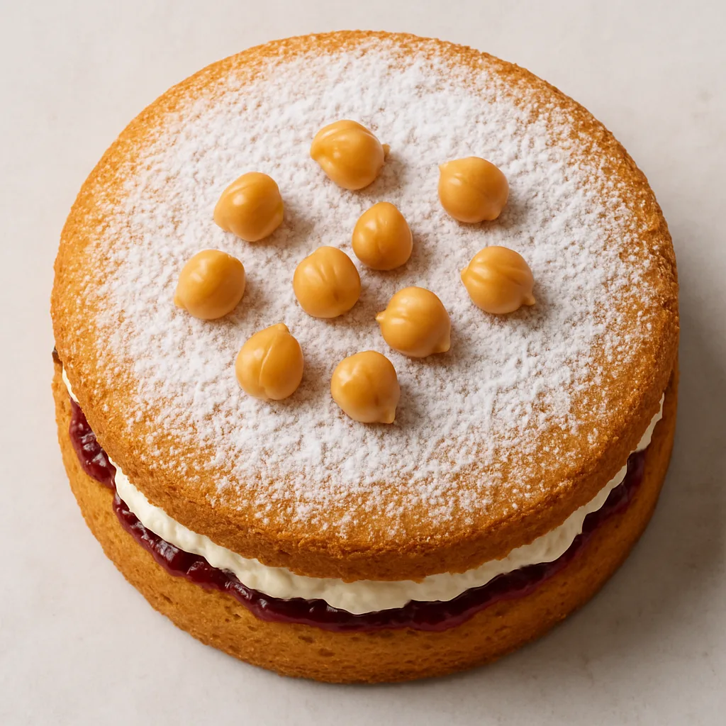 Chickpeas Victoria Sponge — plant-based or original dish photo