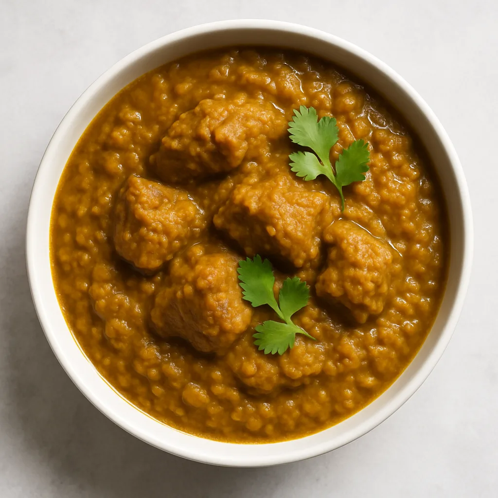Dhansak — plant-based or original dish photo
