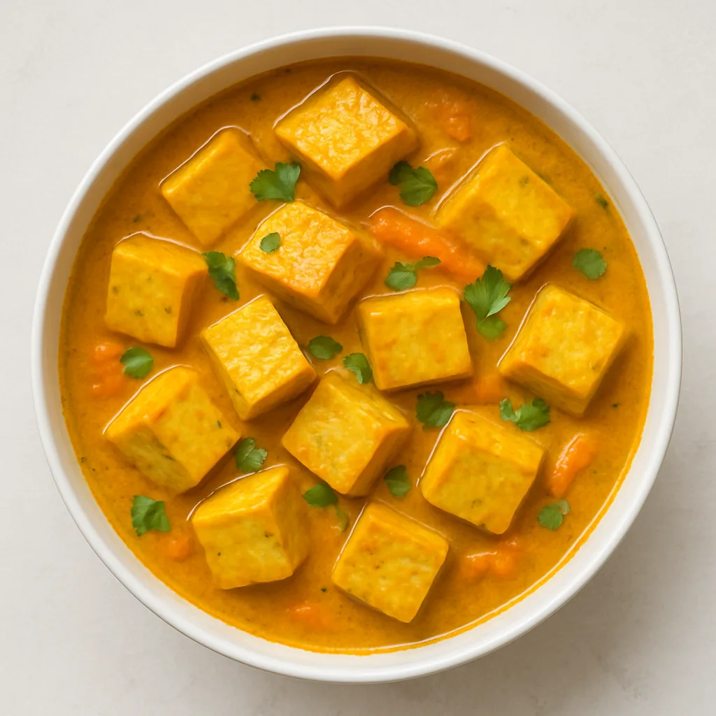 Extra-firm Tofu Curry — plant-based or original dish photo