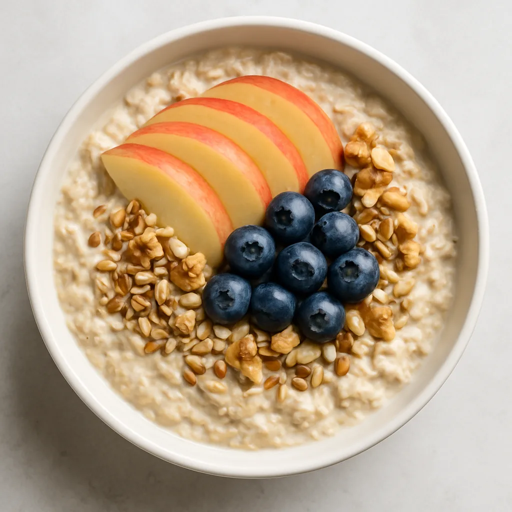 Fortified Soy Milk Bircher Muesli — plant-based or original dish photo