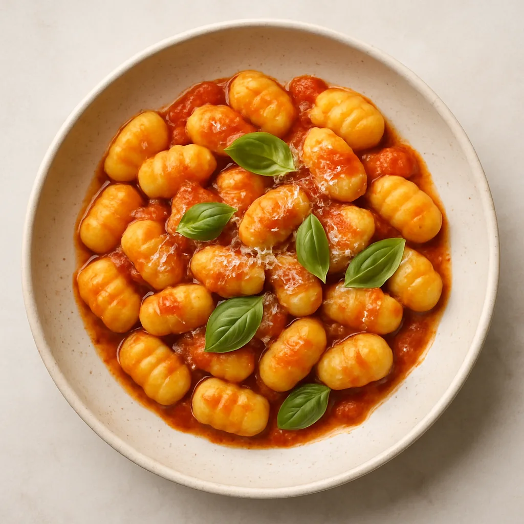 Gnocchi — plant-based or original dish photo