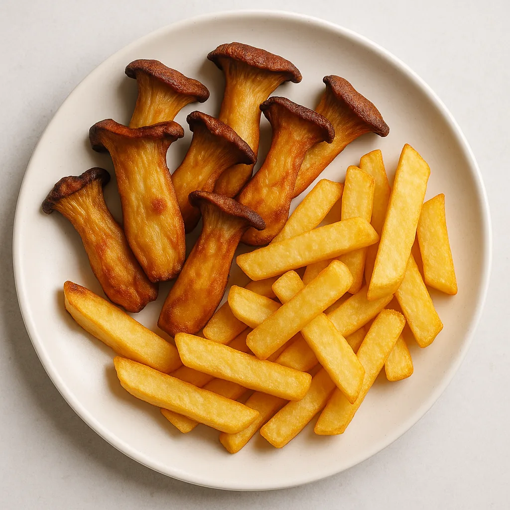 King Mushroom And Chips — plant-based or original dish photo