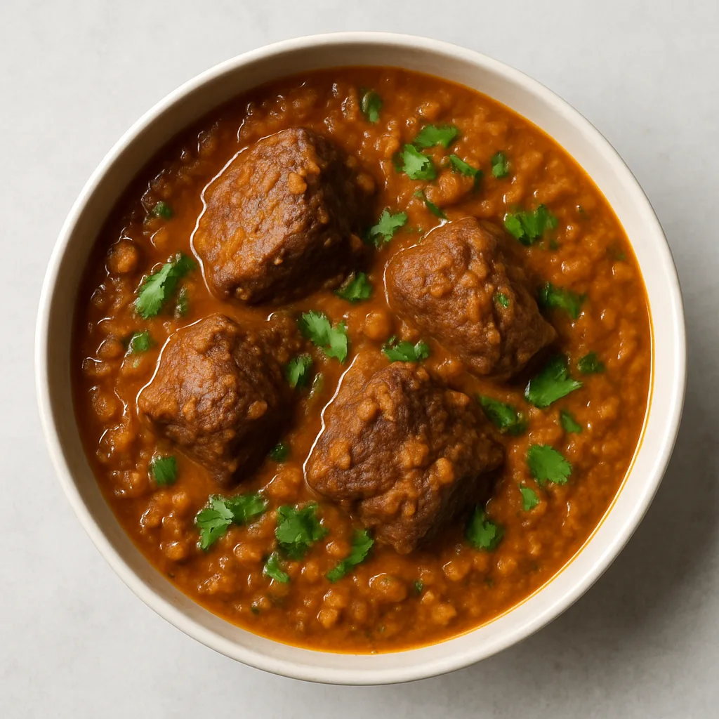 Lamb Dansak — plant-based or original dish photo