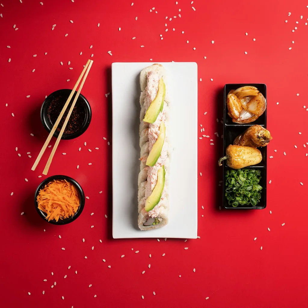 Marinated Firm Tofu Avocado Roll — plant-based or original dish photo