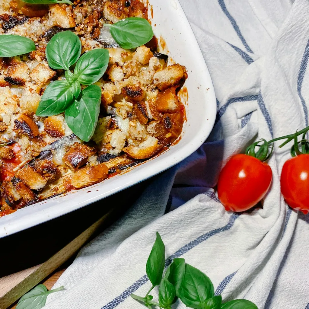 Marinated Firm Tofu Pasta Bake — plant-based or original dish photo