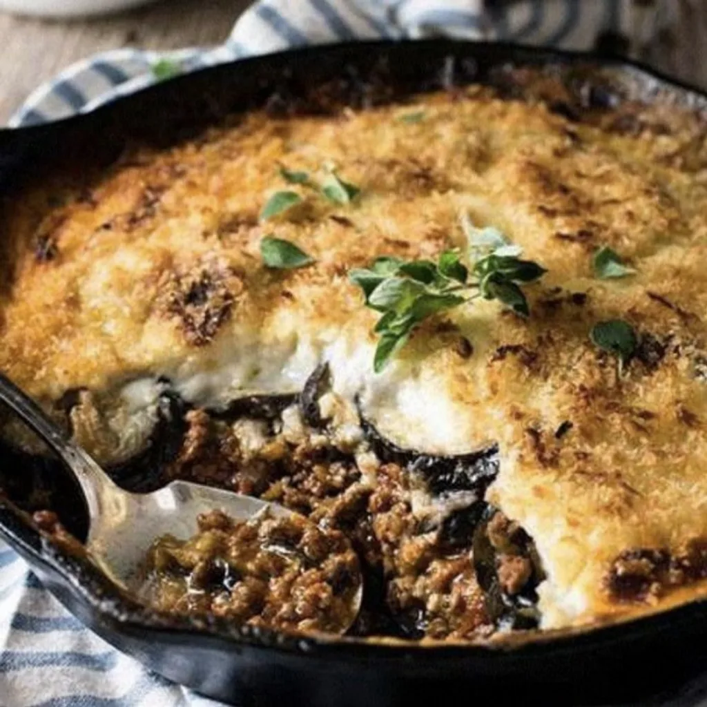 Moussaka — plant-based or original dish photo