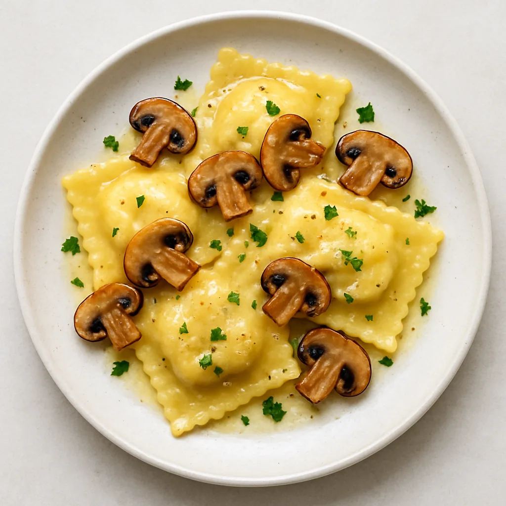 Mushroom Ravioli — plant-based or original dish photo