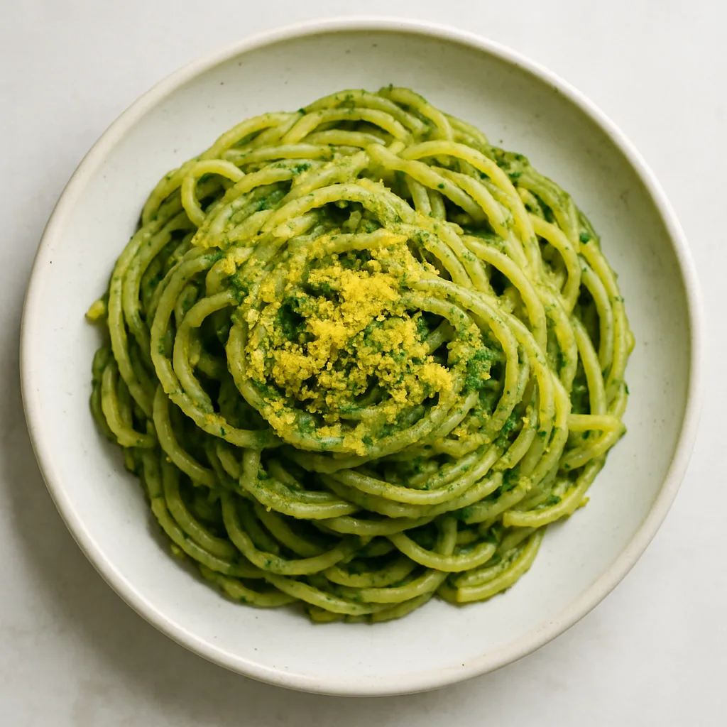 Nutritional Yeast Pasta Pesto — plant-based or original dish photo