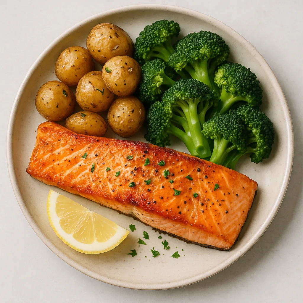 Pan Fried Salmon — plant-based or original dish photo