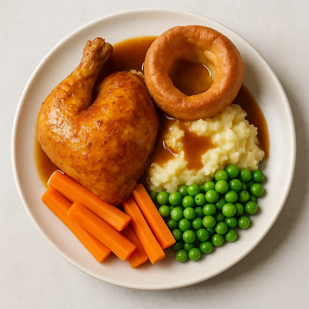 Roast Chicken Dinner — plant-based or original dish photo