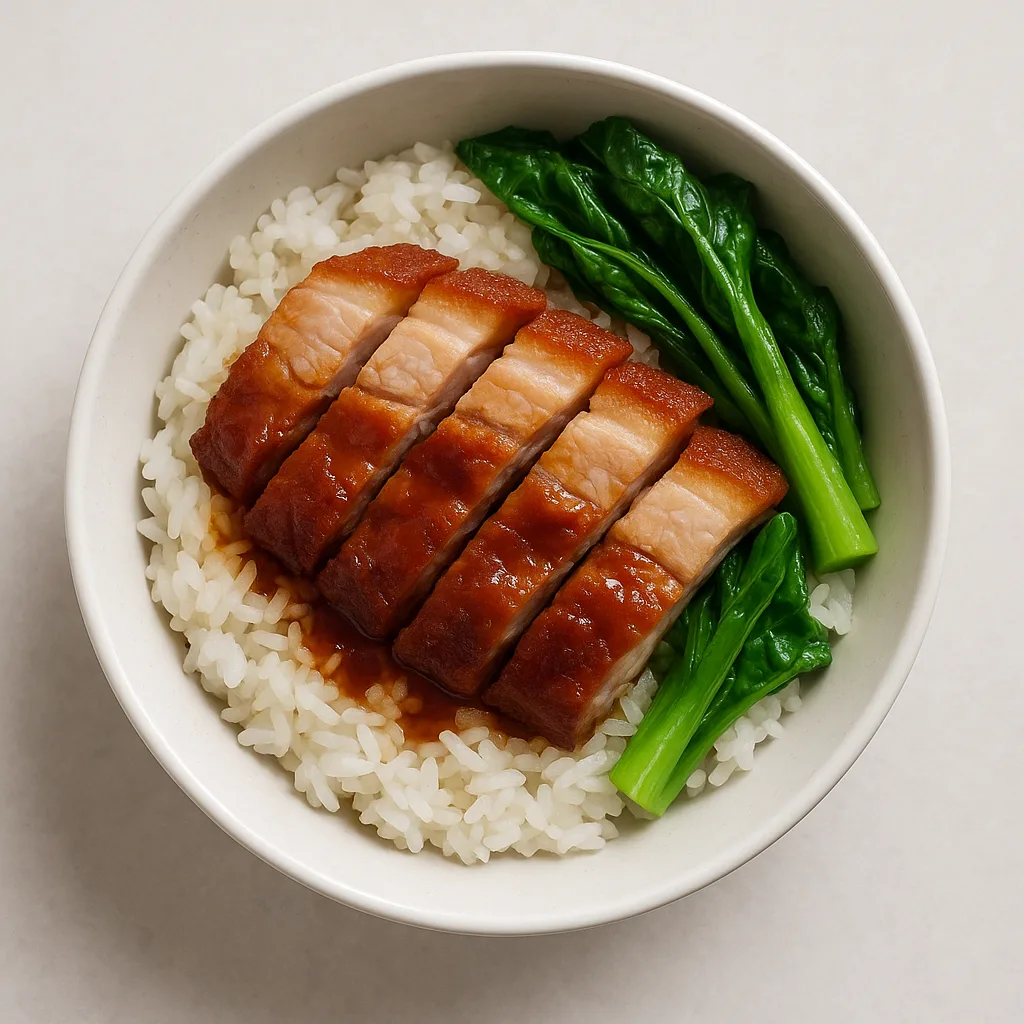 Roast Pork Rice — plant-based or original dish photo