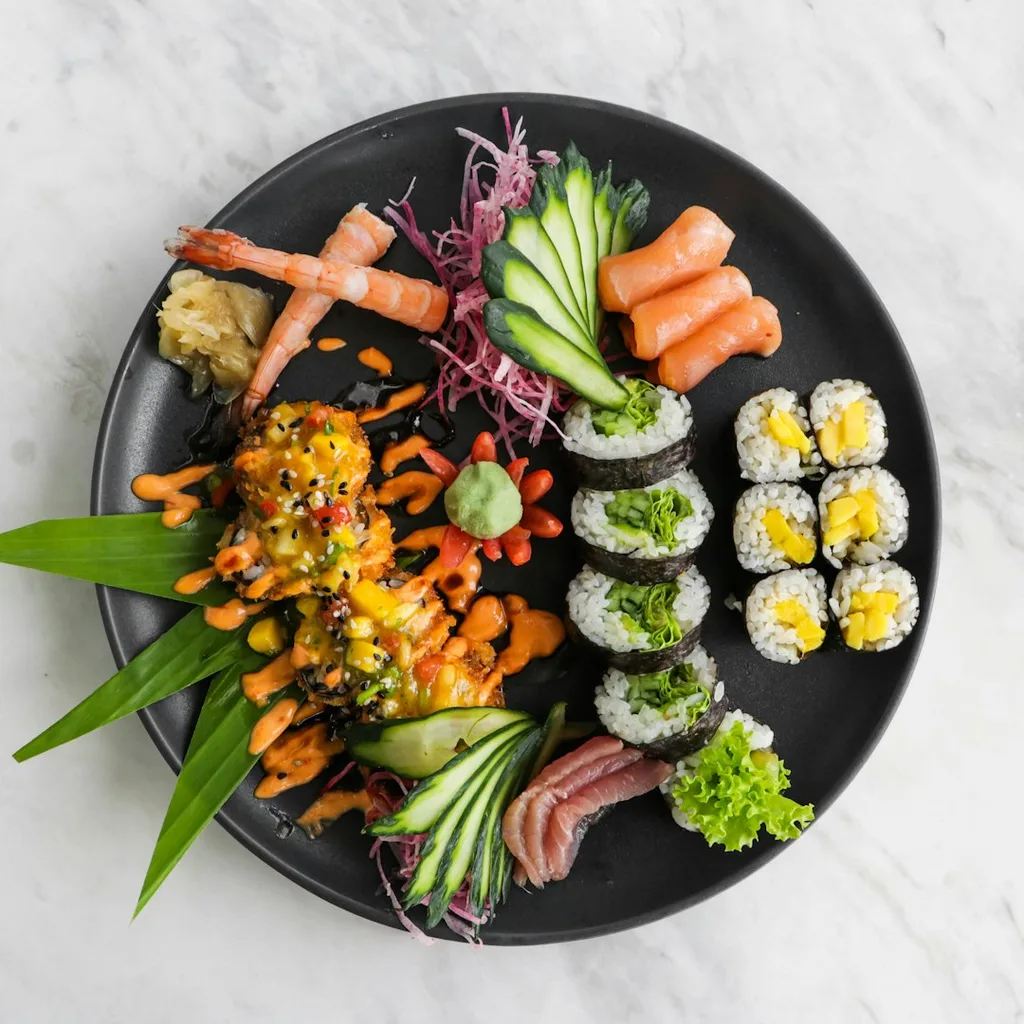Salmon Bento — plant-based or original dish photo