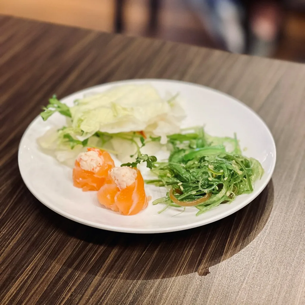 Salmon Sashimi — plant-based or original dish photo
