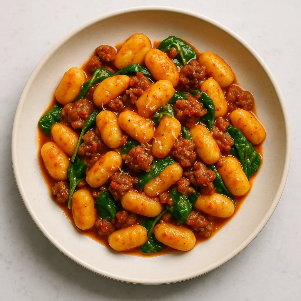 Sausage Gnocchi — plant-based or original dish photo