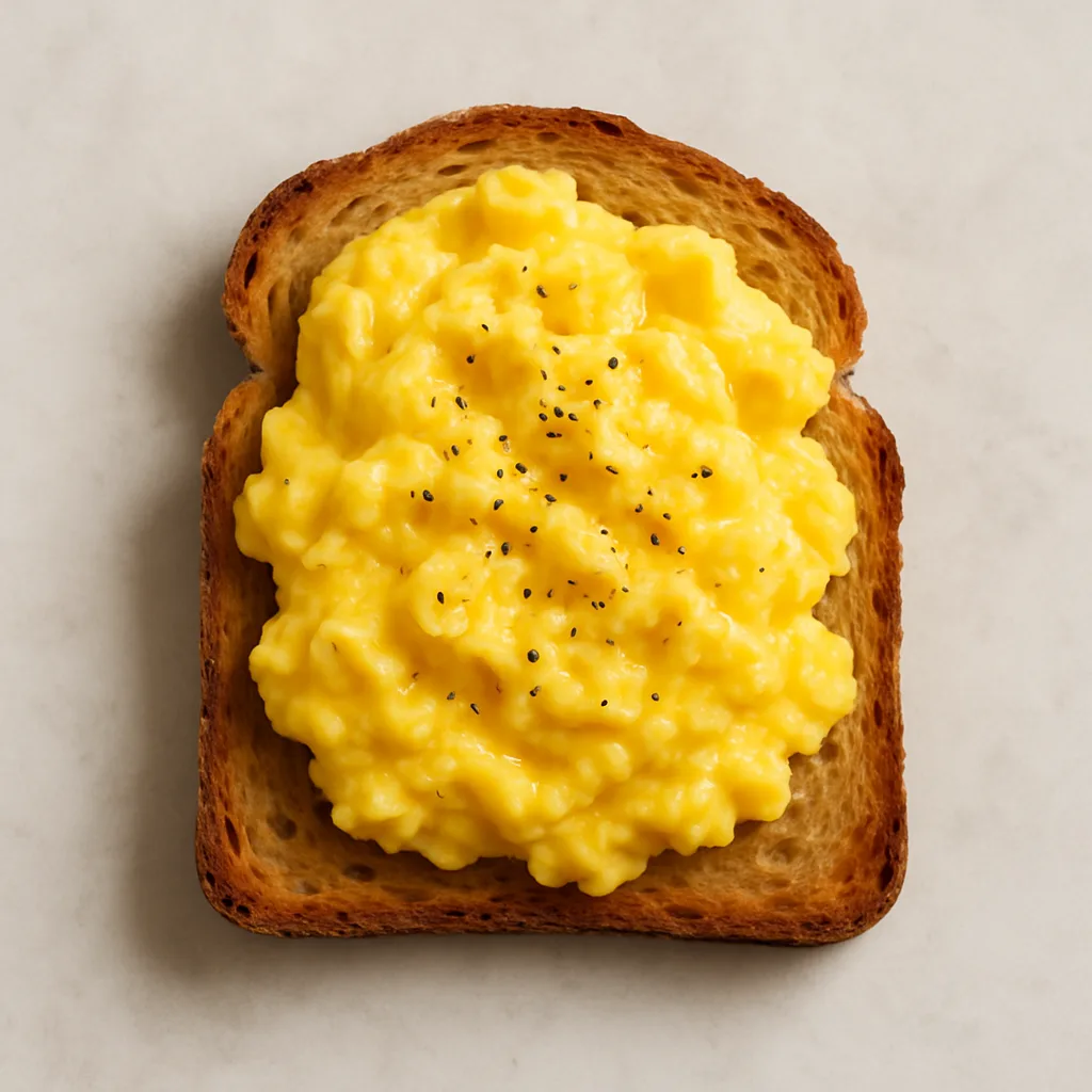 Scrambled Eggs On Toast — plant-based or original dish photo