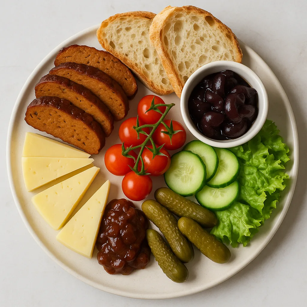 Seitan Ploughman's Lunch — plant-based or original dish photo