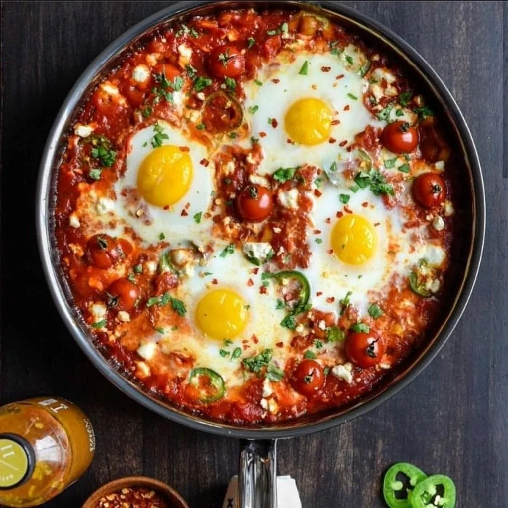 Shakshuka — plant-based or original dish photo