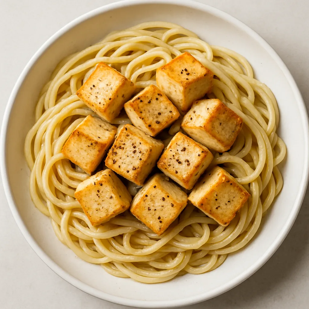 Silken Pepper Tofu Cacio — plant-based or original dish photo