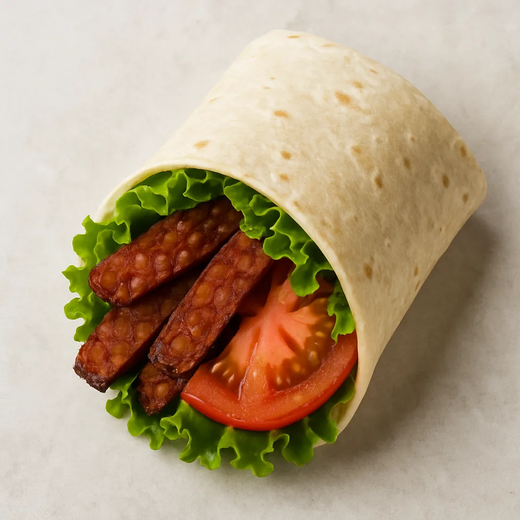 Smoked Tempeh Strips Blt Wrap — plant-based or original dish photo