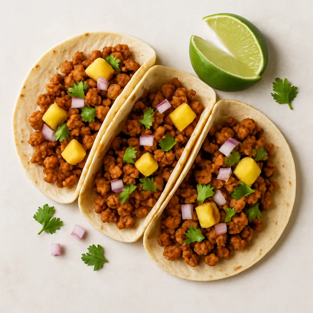 Soy Mince Al Pastor Tacos — plant-based or original dish photo