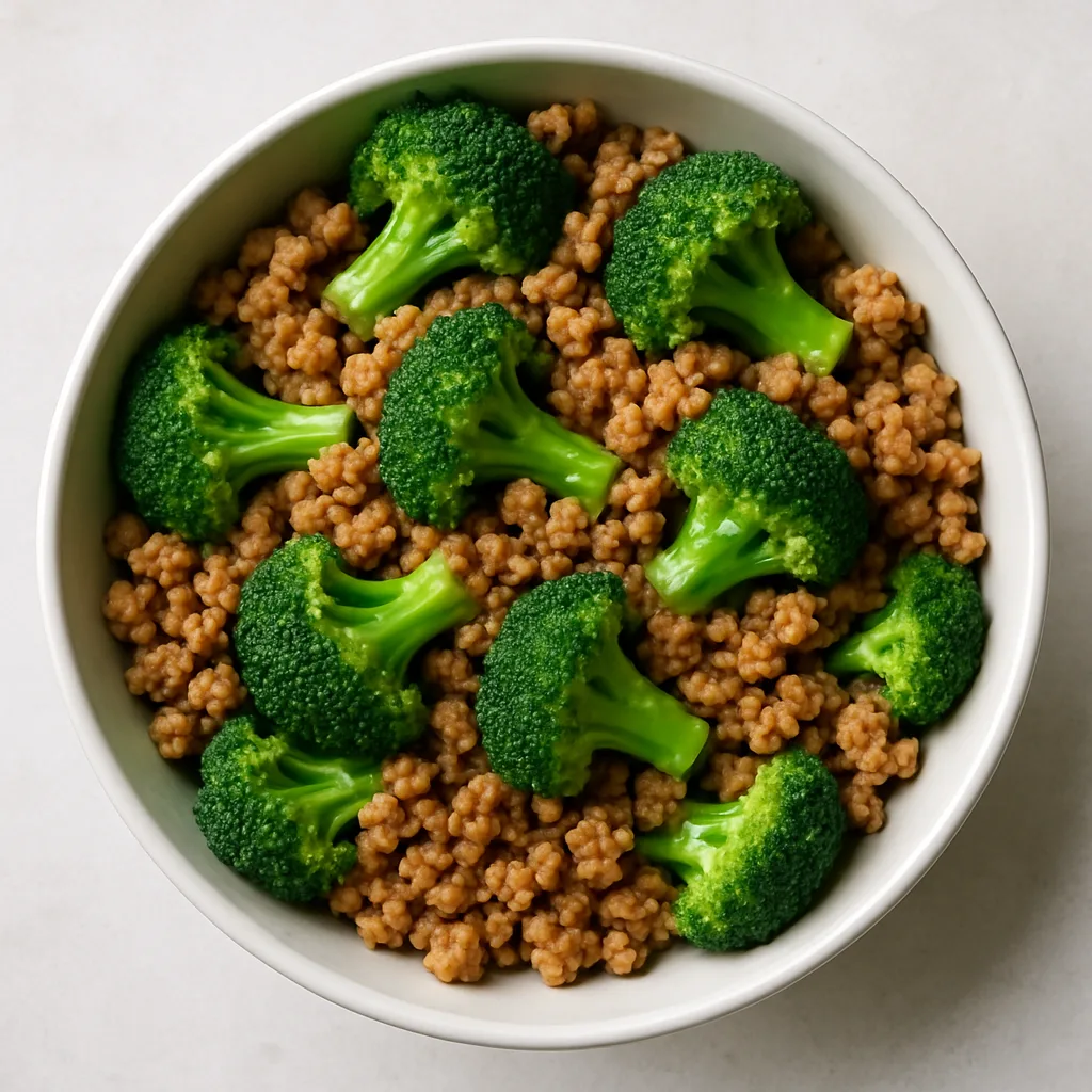 Soy Mince And Broccoli — plant-based or original dish photo