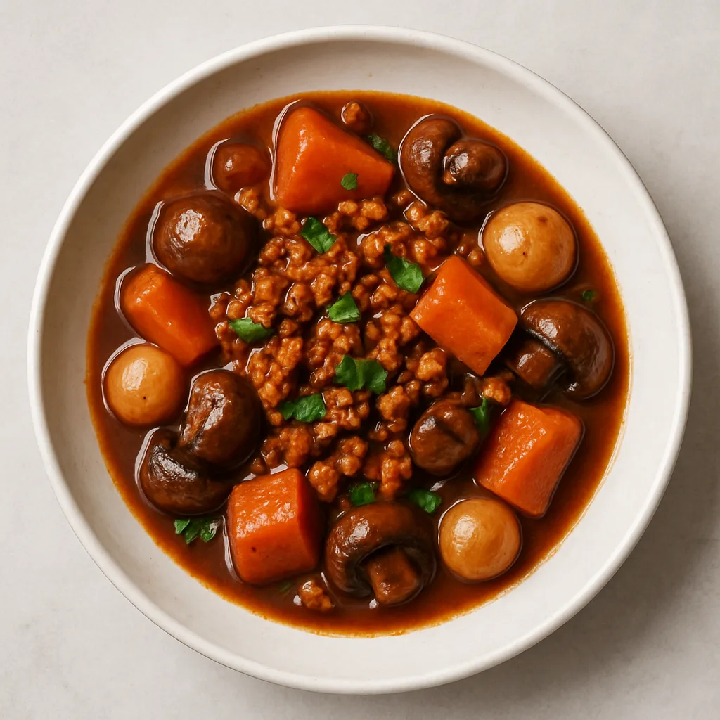 Soy Mince Boeuf Bourguignon — plant-based or original dish photo