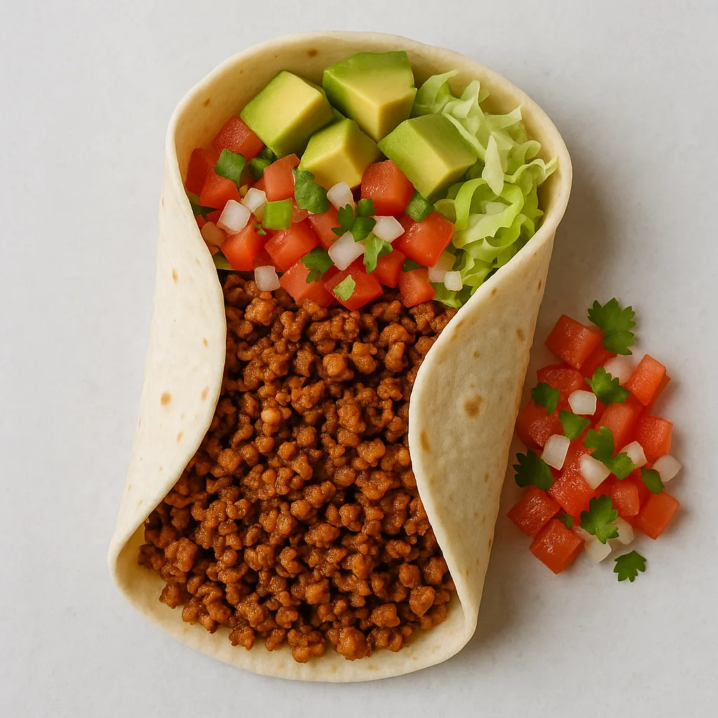 Soy Mince Carnitas Burrito — plant-based or original dish photo