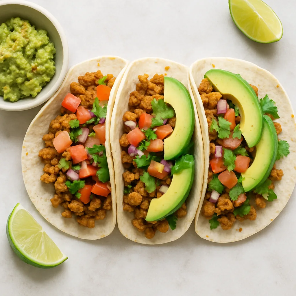Soy Mince Carnitas Tacos — plant-based or original dish photo