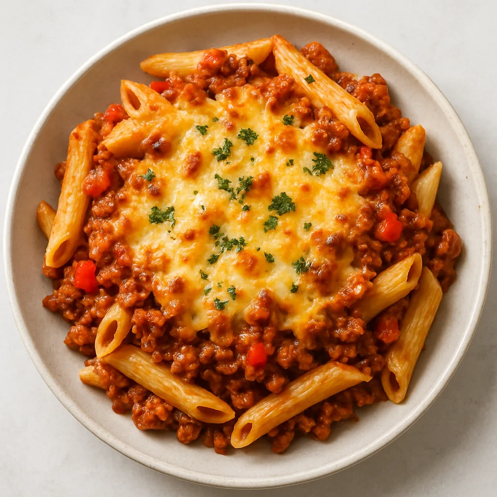 Soy Mince Pasta Bake — plant-based or original dish photo