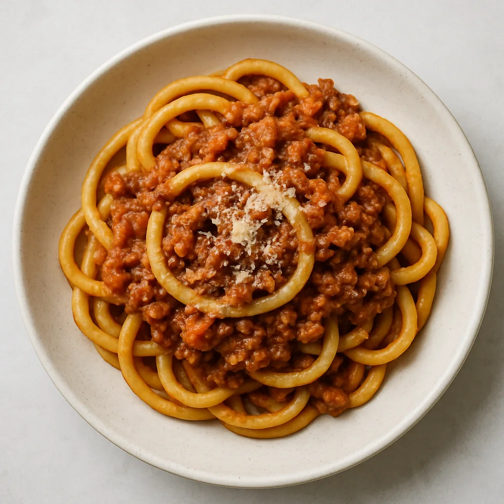 Soy Mince Pici Bolognese — plant-based or original dish photo