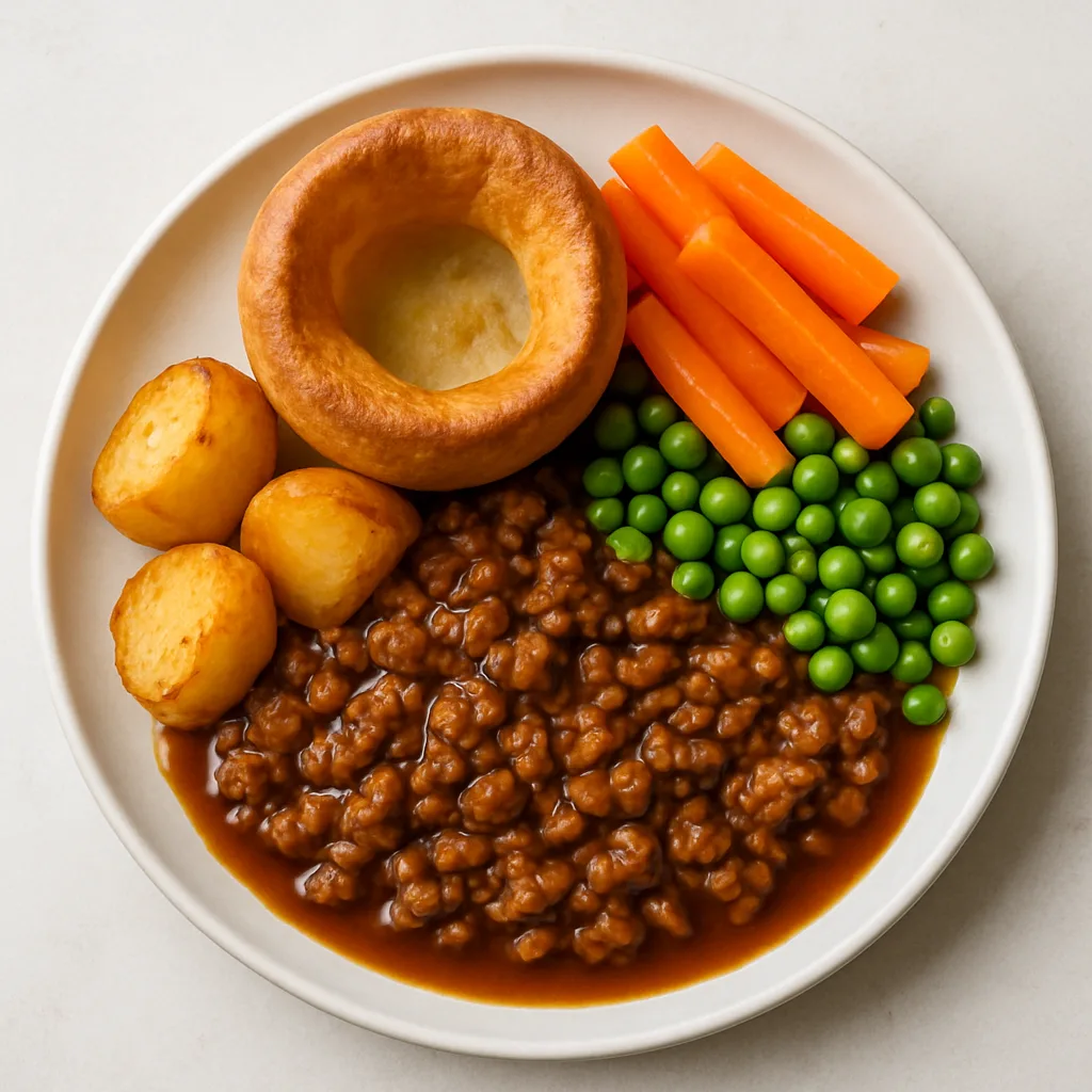 Soy Mince Roast And Yorkshire Pudding — plant-based or original dish photo