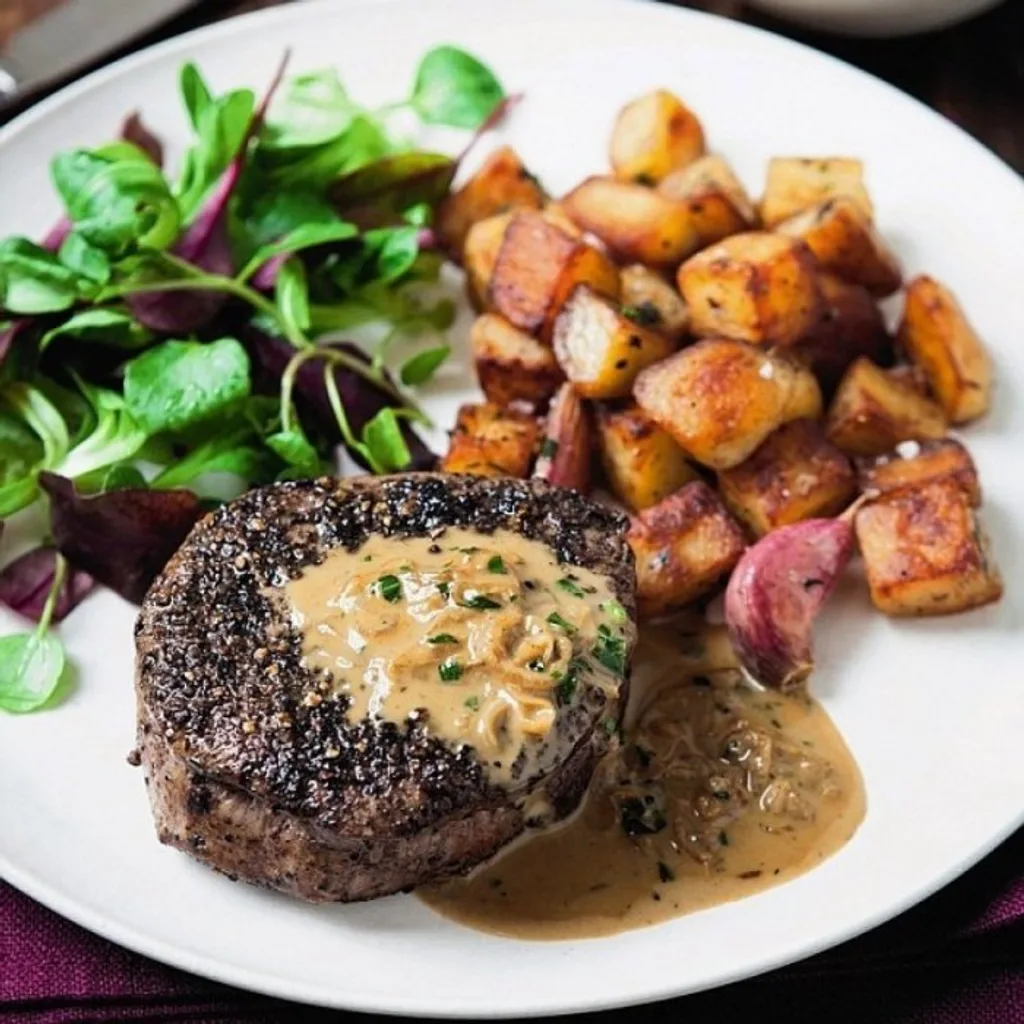 Steak Diane — plant-based or original dish photo
