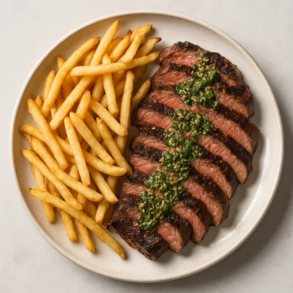 Steak Frites — plant-based or original dish photo