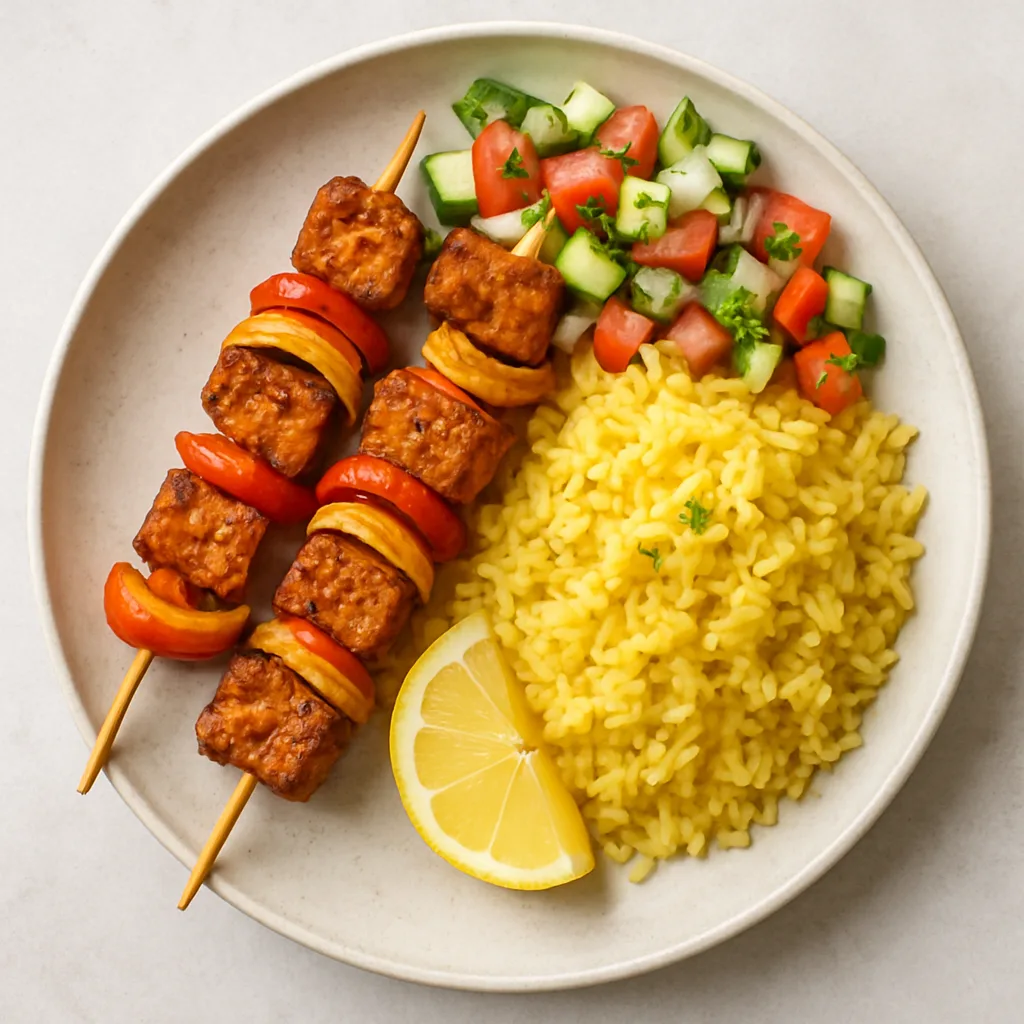 Tempeh Shish Tawook — plant-based or original dish photo
