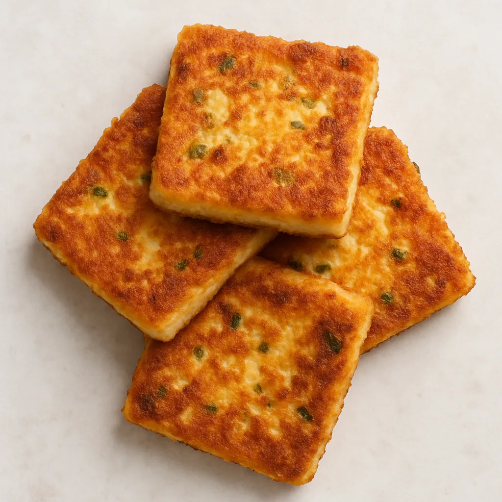 Extra-firm Tofu Crispy Pancakes — plant-based or original dish photo