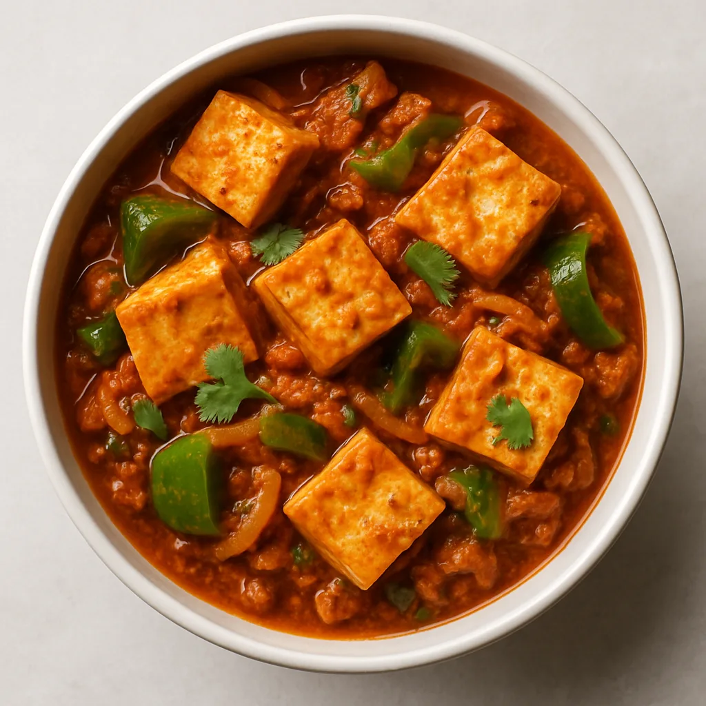Extra-firm Tofu Kadai — plant-based or original dish photo