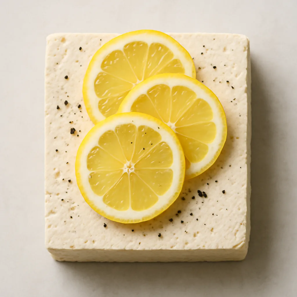 Extra-firm Tofu Lemon — plant-based or original dish photo