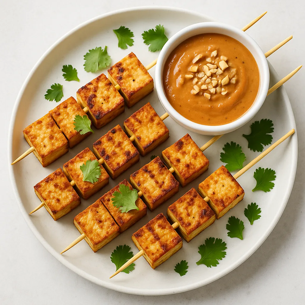 Extra-firm Tofu Satay — plant-based or original dish photo