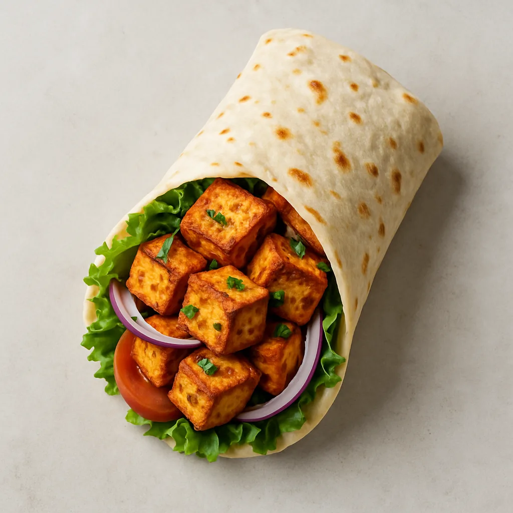 Extra-firm Tofu Tikka Roll — plant-based or original dish photo