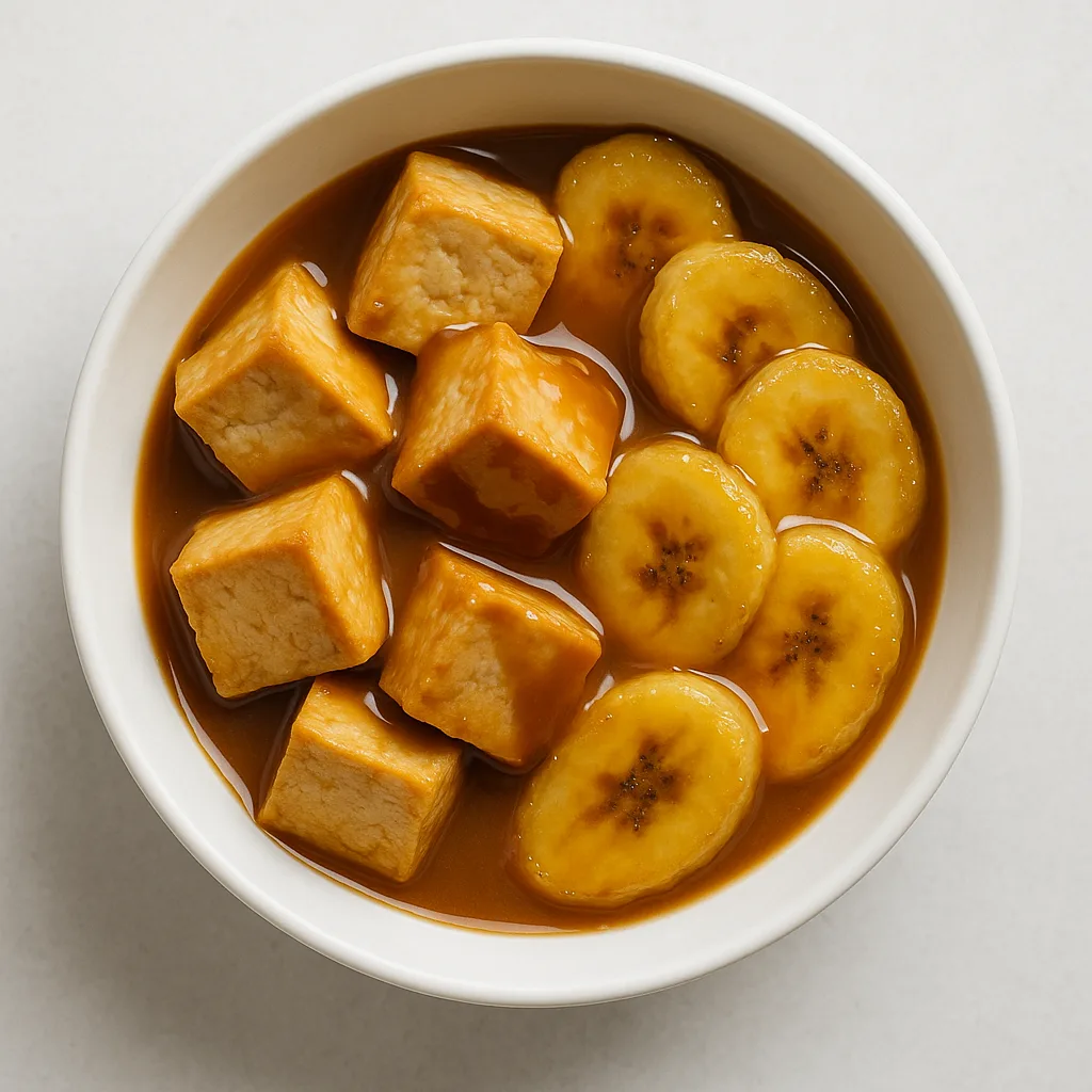 Tofu Toffee Banana — plant-based or original dish photo