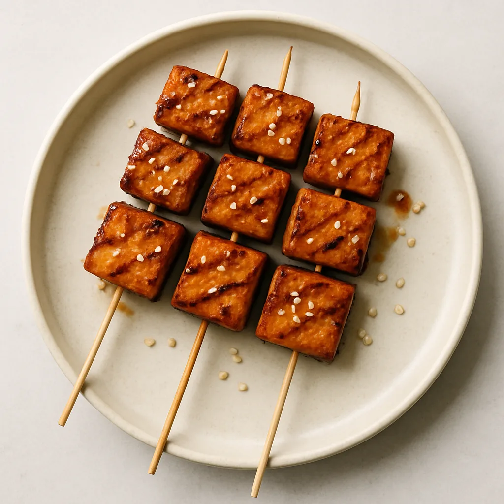 Extra-firm Tofu Yakitori — plant-based or original dish photo