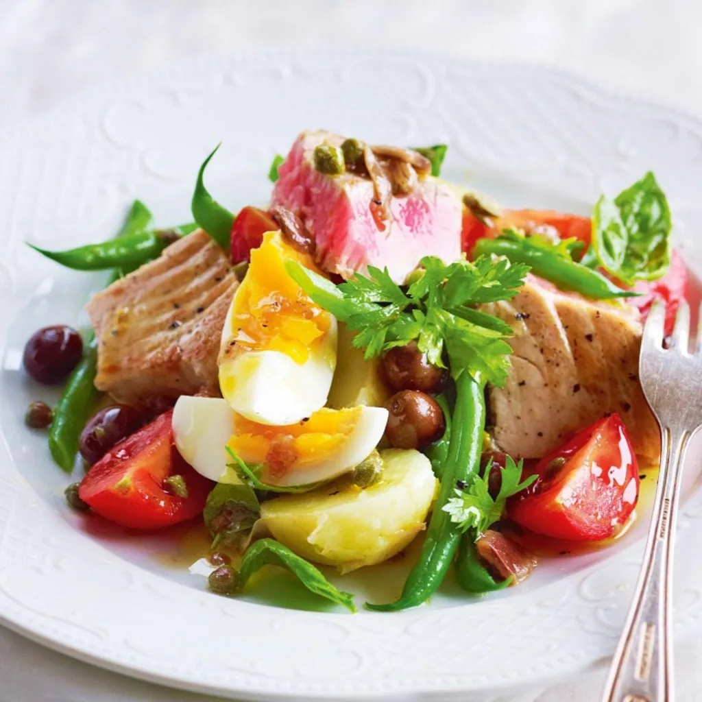Tuna Nicoise — plant-based or original dish photo